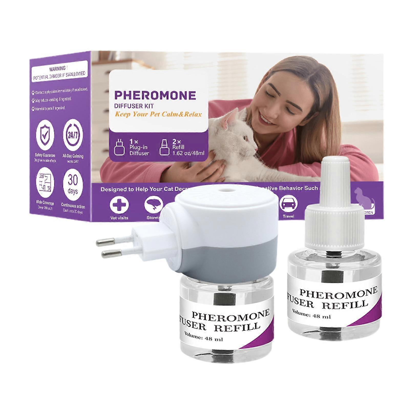 48ml Calming Diffuser Comfort Natural Pheromone Diffuser Calming Pheromone Long Lasting Calming Diffuser For Cats, Dogs