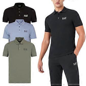 Emporio Armani EA7 8NPF04 PJM6Z Mens Polo T Shirts Jersey Cotton Top Summer Tee
