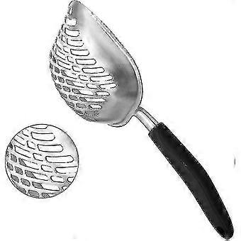 Durable Metal Cat Litter Shovel Solid Pet Sifting Scoop 34.5x14.4cm Black-bhkj