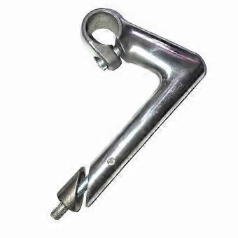 Retro Gooseneck Stem Aluminum Silver