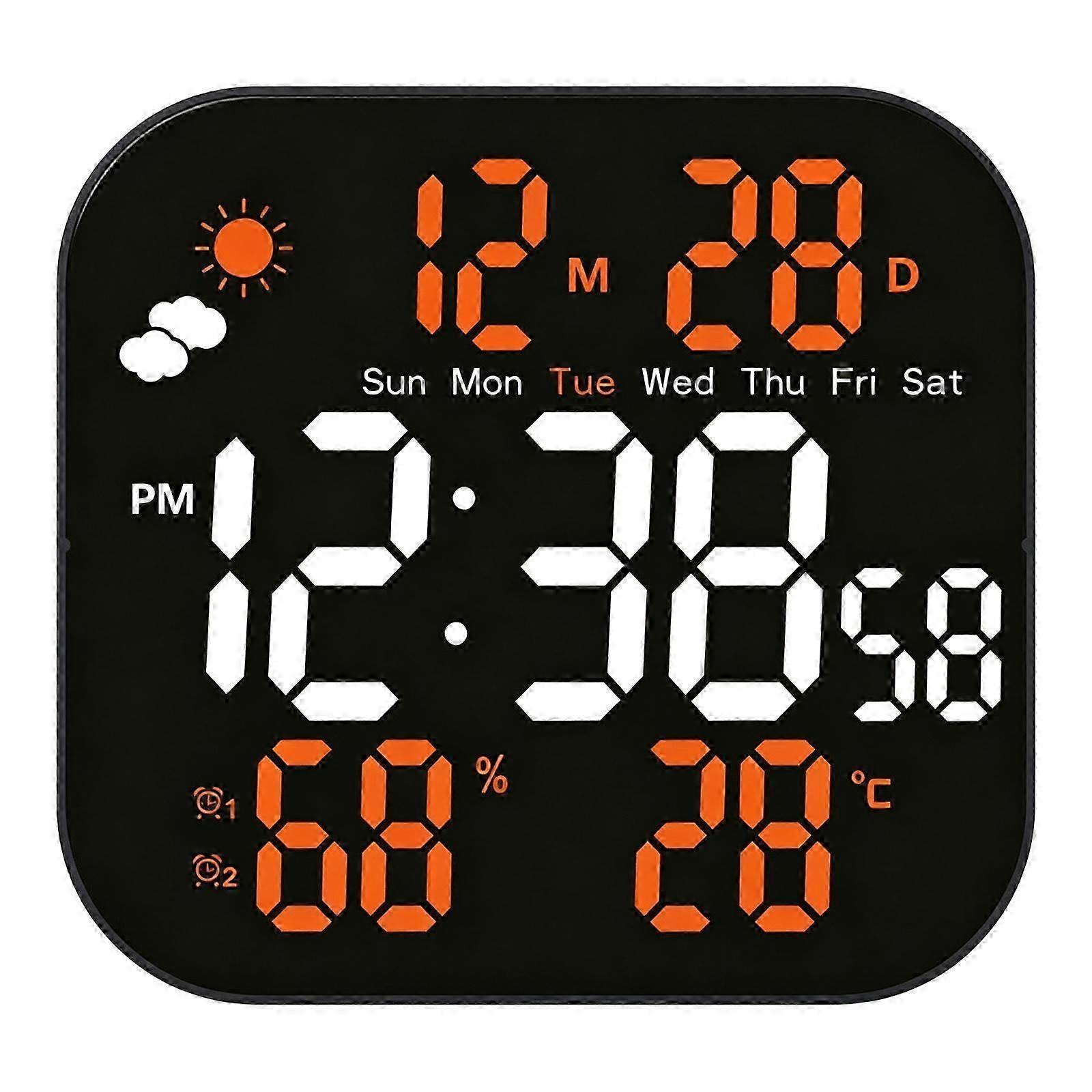 Temp Humidity LED Clock With Alarm