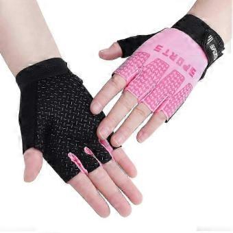 Children's Cycling Half Finger Gloves Shockproof Anti-slip Gel Gloves-brnv
