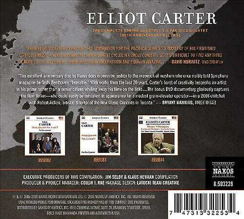 CarterPacifica QuartetNew Music Consor  Complete String Quartet (Bonus Dvd) - Region 2