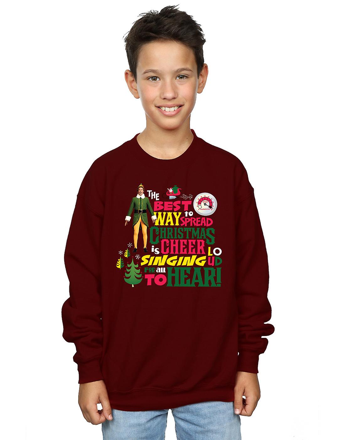Elf pojkar jul Cheer Sweatshirt