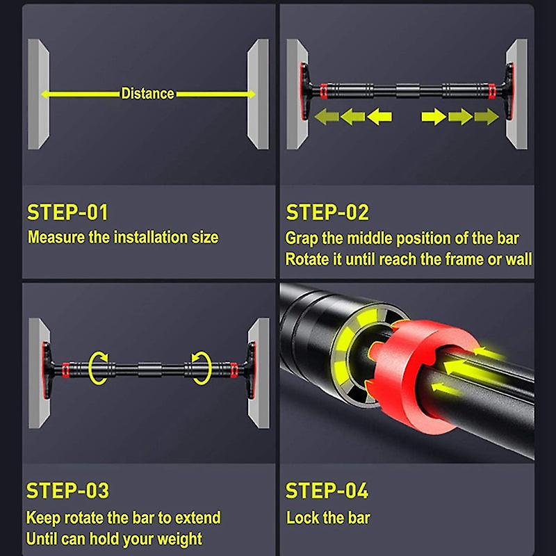 Pull Up Bar On The Door Or Wall,adjustable Width For Exercise Fitness And Upper Chin Fitness Rod,for Door Frame 70-96 Cm