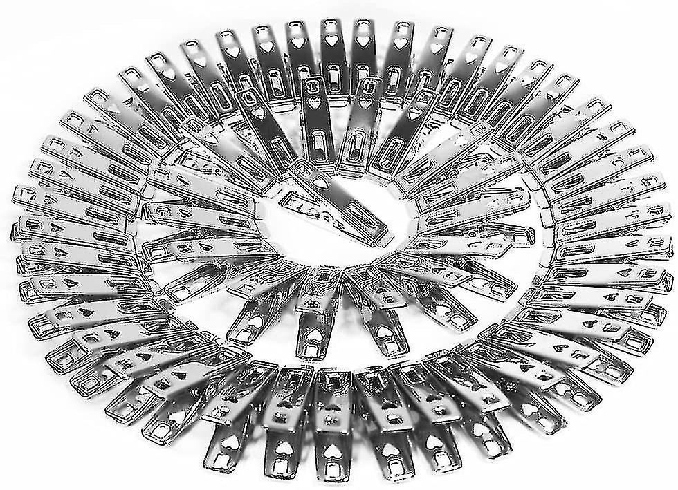 Rustfritt stål klesklyper 60pcs vindtett og rustfritt stål