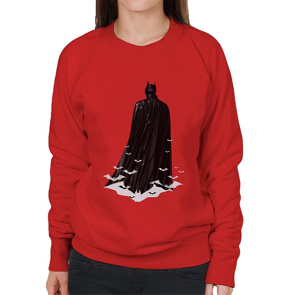 The Batman Cape White Bat Signals Women's Sweatshirt