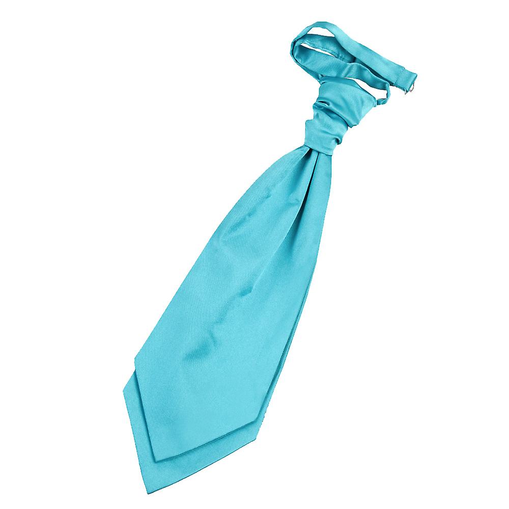 Robin's Egg Blue Plain Satin Pre-Tied Wedding Cravat