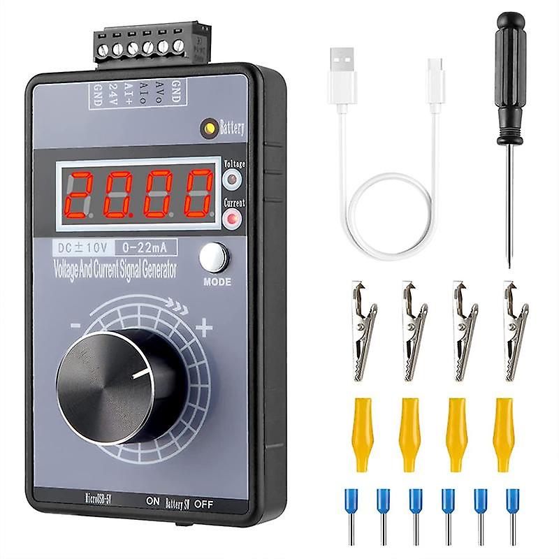 0/4-20MA DC 0-10V Signal Generator,Analog Generator with 4-Digit LCD Display,Accuracy 0.01,for PLC/