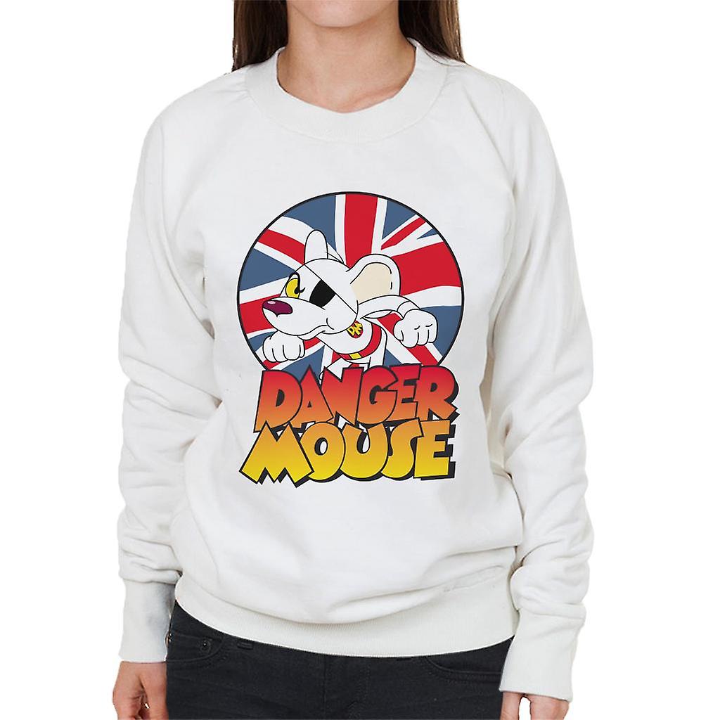 Danger Mouse Frowning Union Jack Women's Sweatshirt
