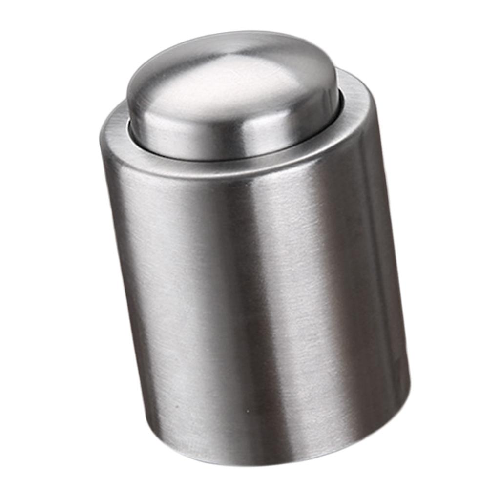 Vacuum Sealed Red Wine Storage Bottle Stopper Plug Bottle Cap Silver