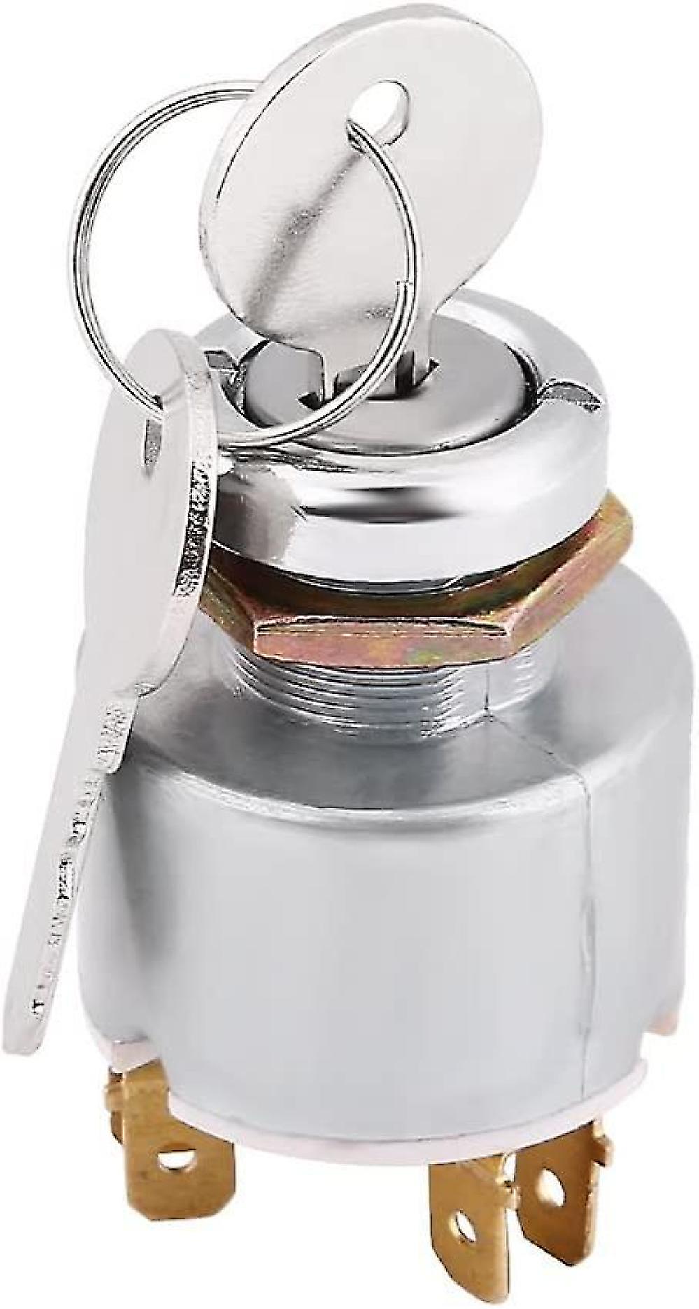12v Ignition Switch, Universal 12v Engine Start Ignition Switch 3 Position On Off Start Ignition Switch Controls With 2 Keys For Cars, Motorcycles And
