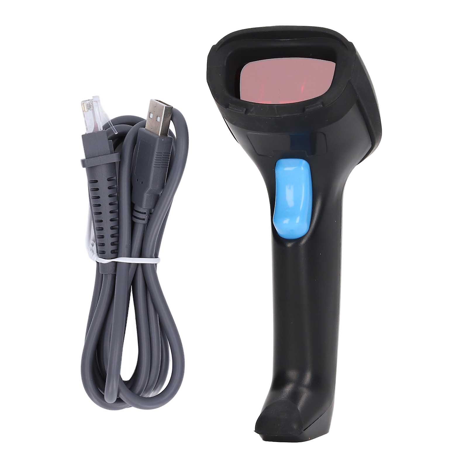 1D Barcode Scanner Handheld Wired USB Rechargeable Code Reader for Mobile Payment Store