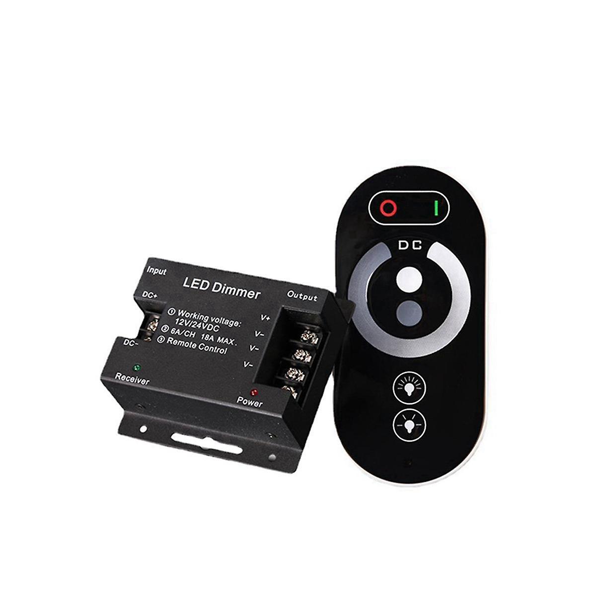 Portable LED Touch Dimming Controller 6 Touches RF Sans Fil Télécommande LED Monochrome Bande Lumineuse
