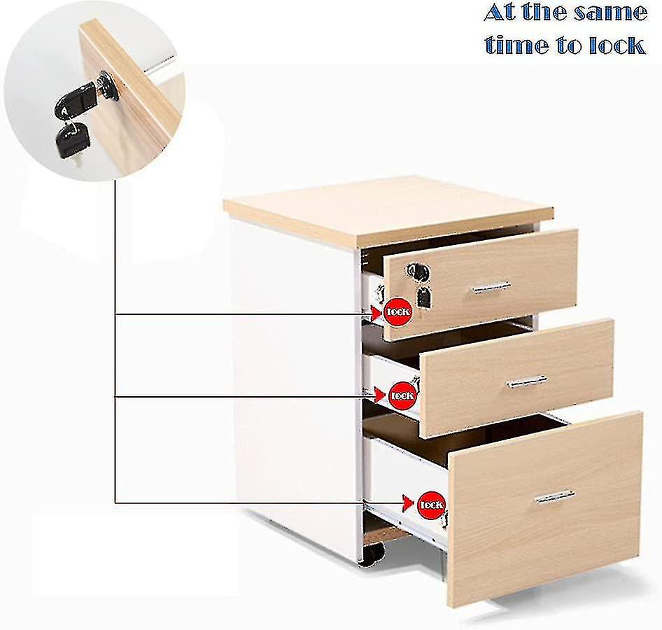 2 Pieces Drawer Lock With Key For Furniture Plunger Lock For