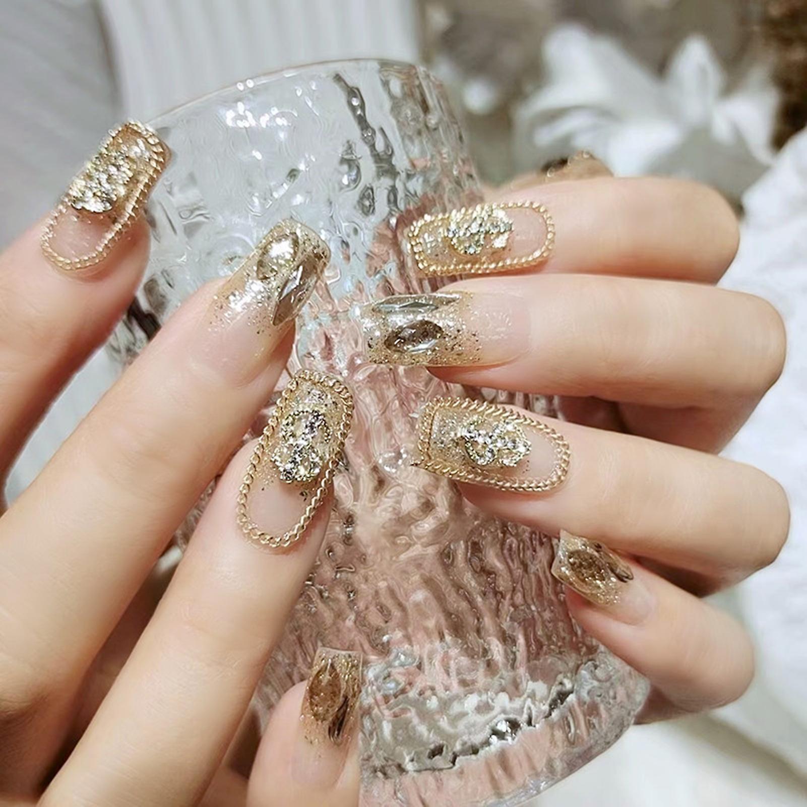 Trapezoid Long-length Artificial Nails Not Easy To Fade Fake Nails
