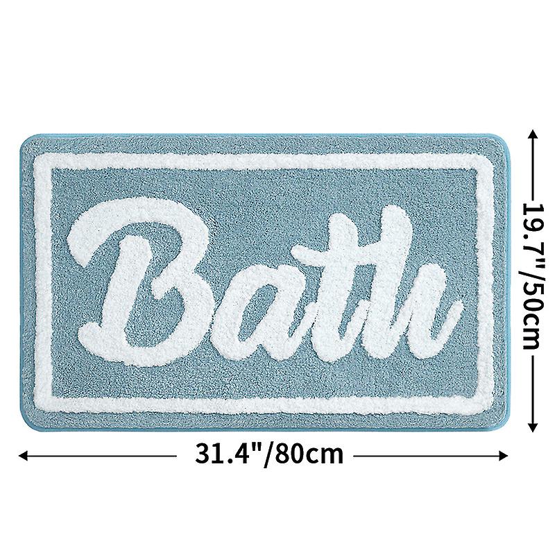 1pc Absorbent Non-slip Bathroom Mat - Soft Plush Rug For Home And Bathroom - Machine Washable And Thickened Door Carpet - Perfect For Home Decor And C
