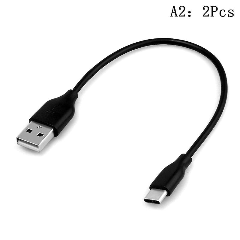 2 stk kort 20 cm USB-C USB 2.0 Type C hann til 2.0 type A hann dataladekabel ledning