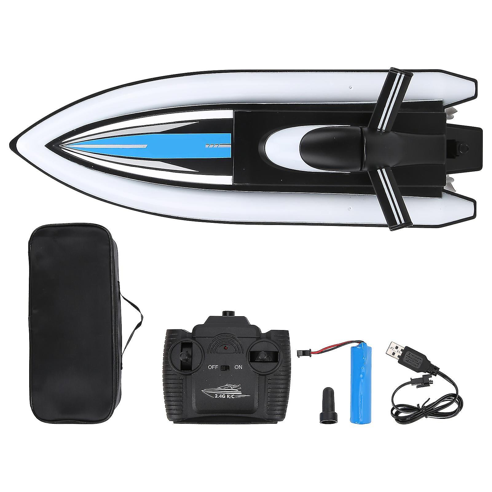 Lsrc-b8 Rc Boat High Speed Racing Rc Boat With Dual Propeller Long Battery Lifeblack