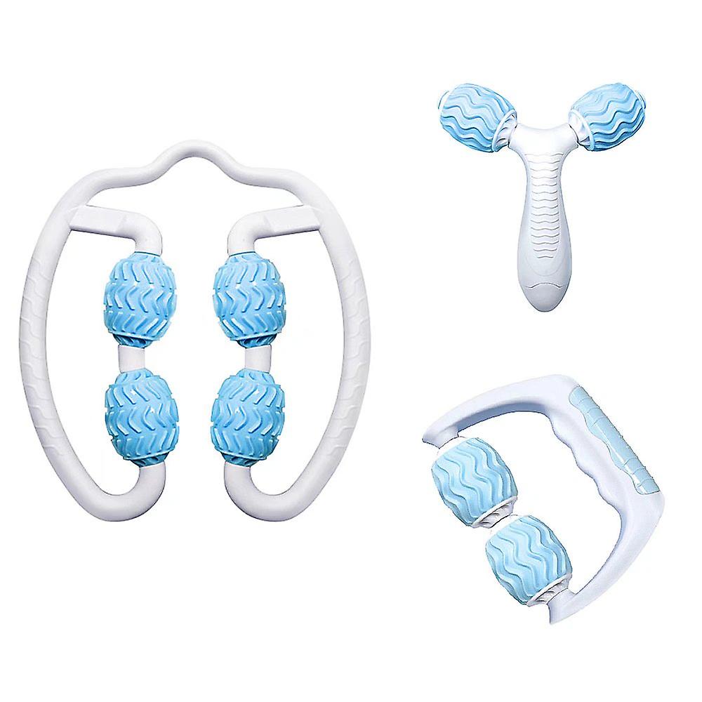 Manual Neck Massager, (3 piece)Manual Neck Massager, Blue Leg Massager Spa Accessory
