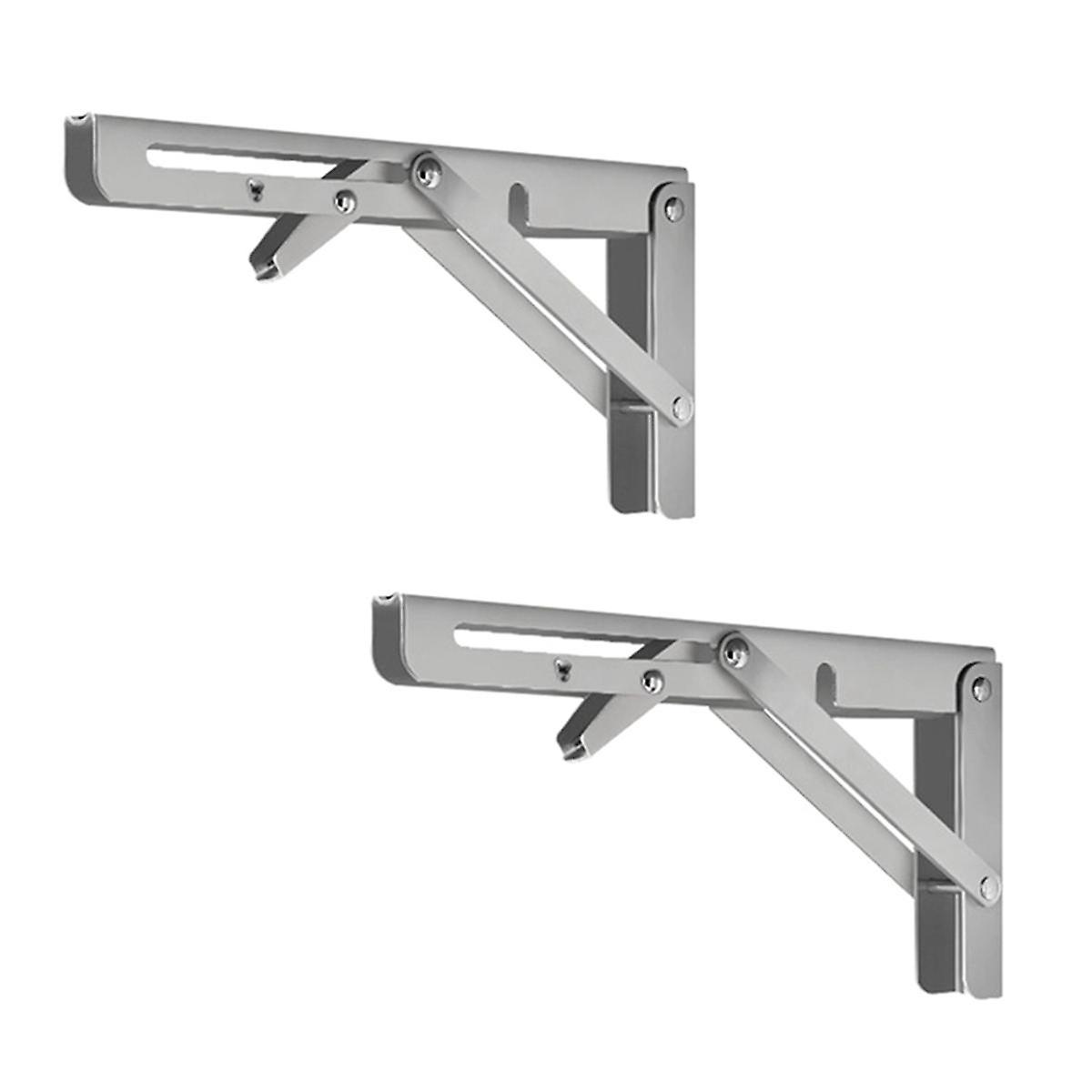2 Piece Heavy Duty Folding Shelf Brackets Triangular Bracket Shelf Wall Shelf Support Frame for Ben