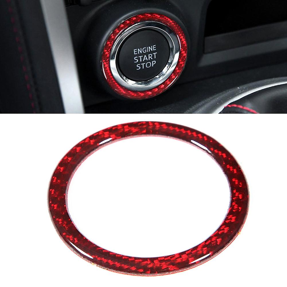 Carbon Fiber Engine Start Button Ring Trim Decoration Fits for Subaru BRZ