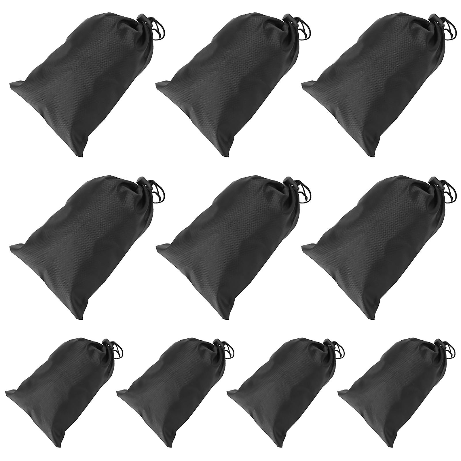 Black Drawstring Carry Bag Polyester Drawstring Pouch Waterproof Skipping Rope Carry Bag