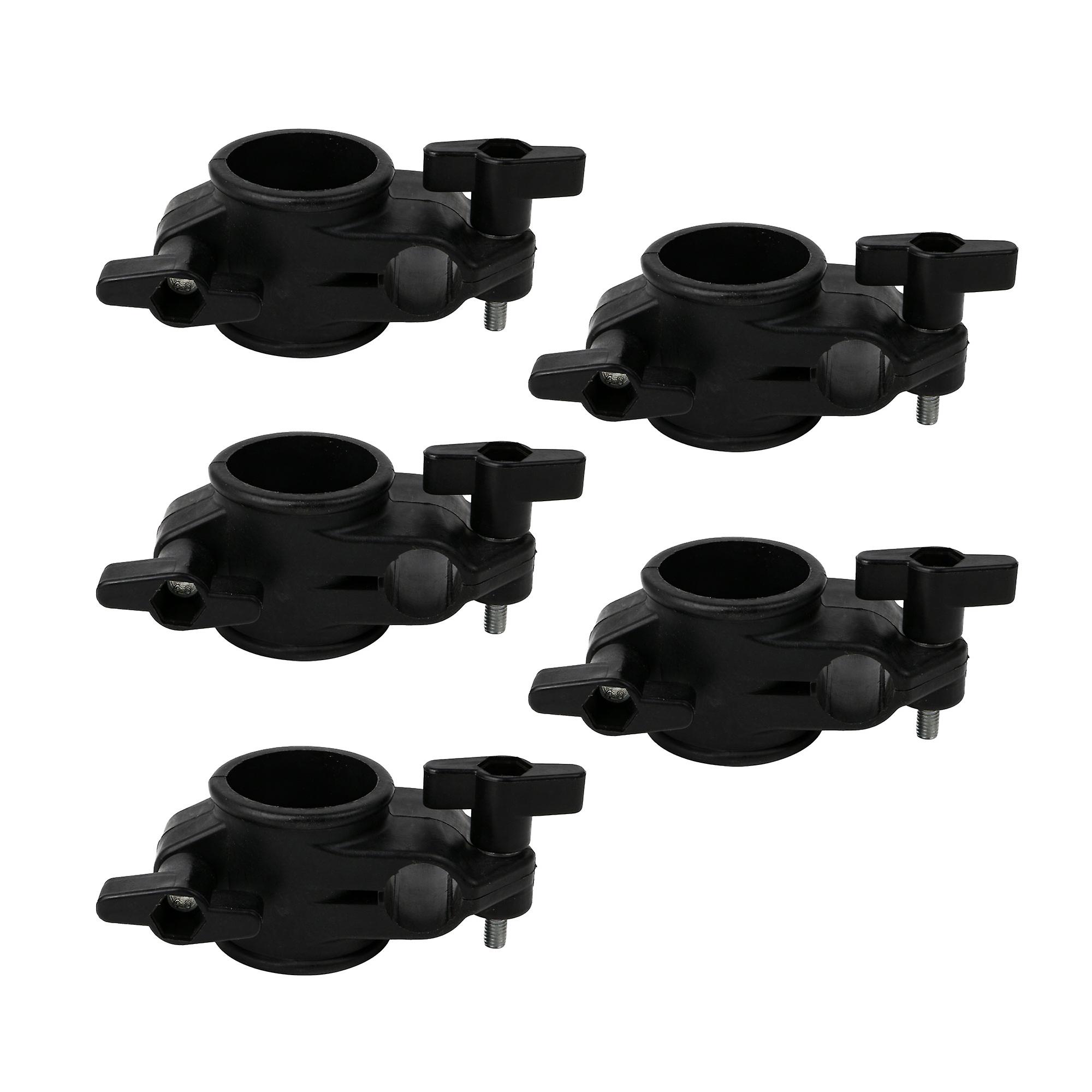 5Pcs Electronic Drum Rack Clamp Mounting Clip Holder 19mm Black Plastic