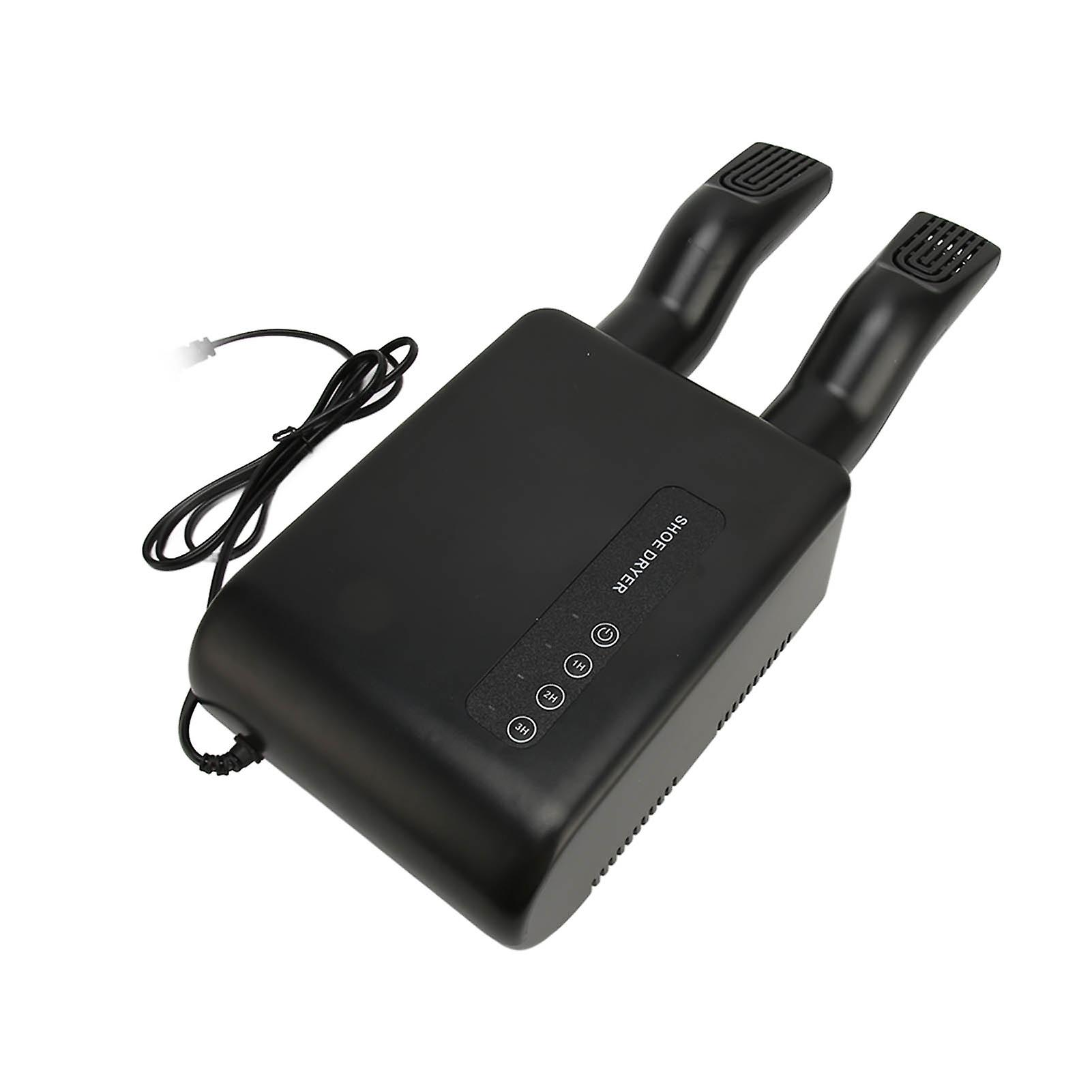 Electronic Boot Dryer Adjustable 3 Time Setting Warm Wind Low Noise Boot Dryer Warmer Black 110V US Plug