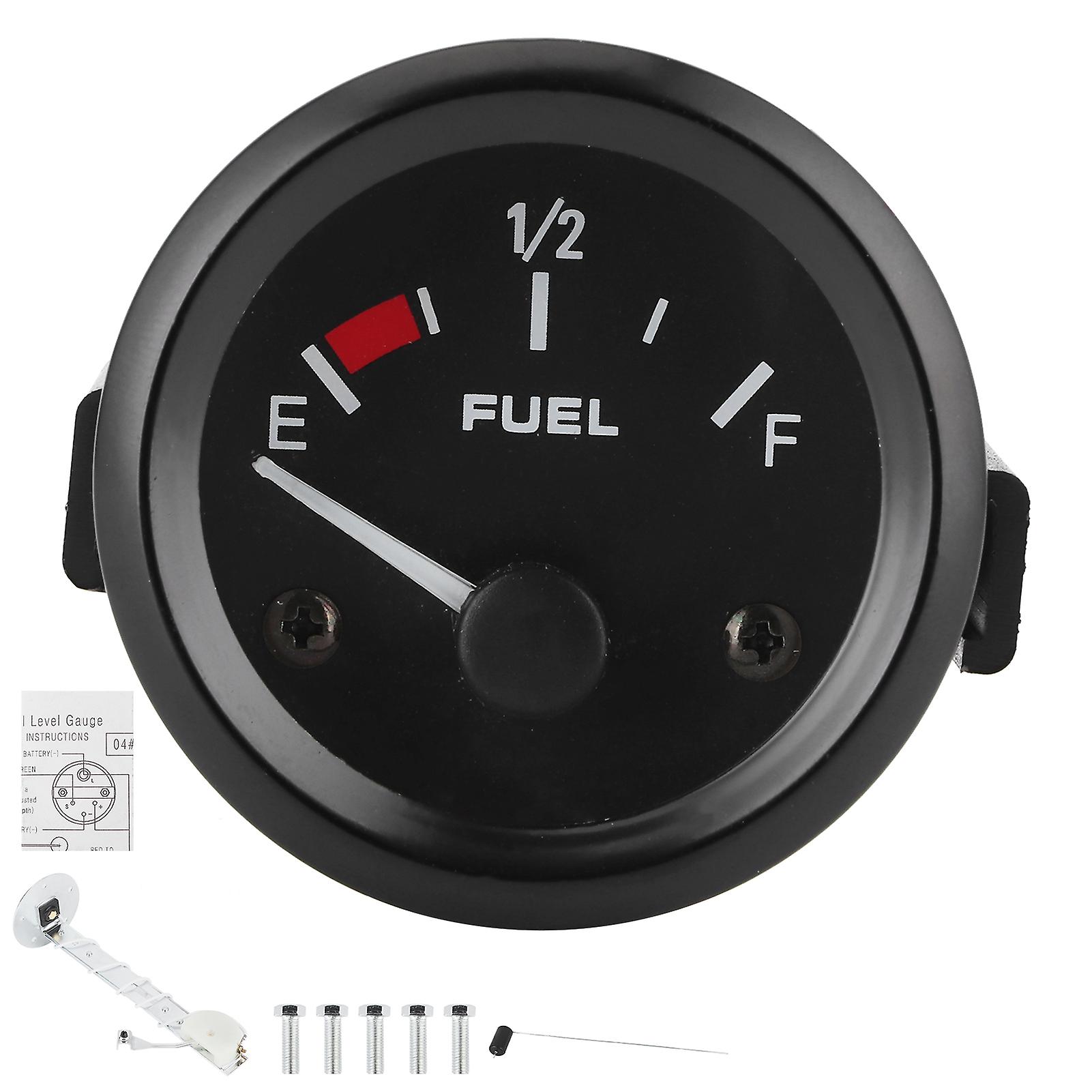 2 inch fuel level gauge display with float sensor, white light, for 12V gasoline vehicles