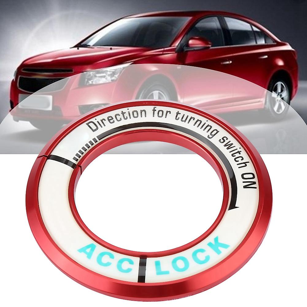 Car Luminous Ignition Switch Ring Circle Key Hole Cover Trim for Cruze Red