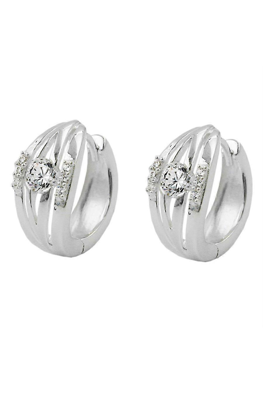 Hoop Earrings Zirconia Silver 925 - Gl91328