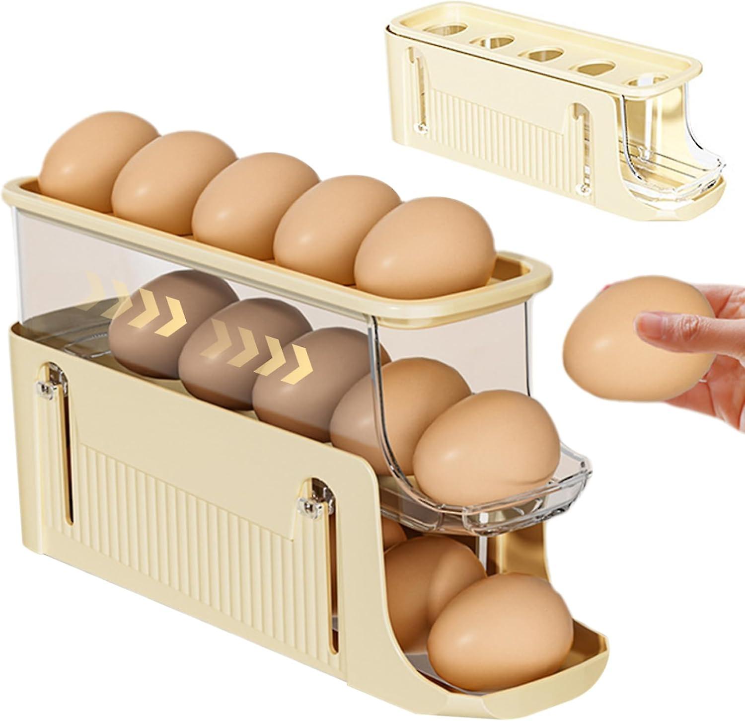 Egg Storage Trays For Refrigerator,Space-Saving Egg Dispenser Holder For Kitchen Cabinet