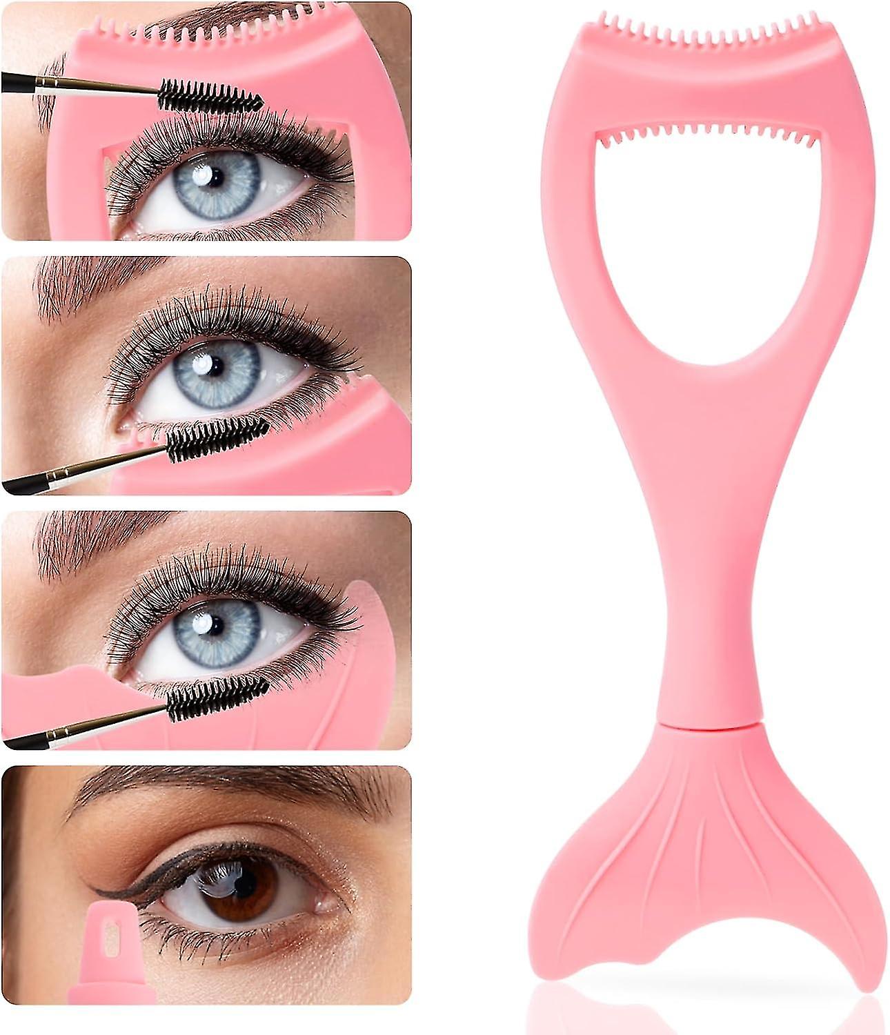 Multi-purpose Mascara Guard, 3 In 1 Upper And Lower Mascara Applicator Tool, Silicone Mermaid Eye Lash Eyeshadow Auxiliary Tool