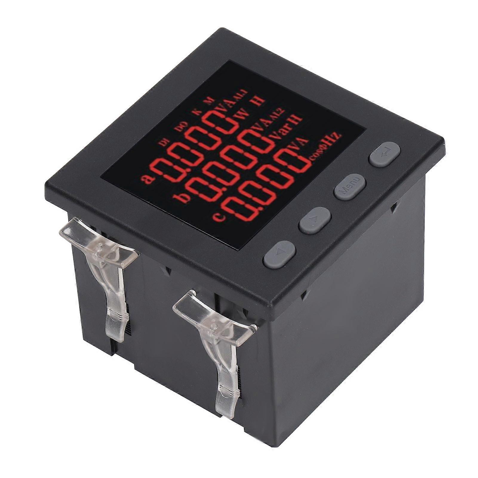 3 Phase Digital Ammeter Intelligent Multi Function Energy Power Meter Tester AC220V 