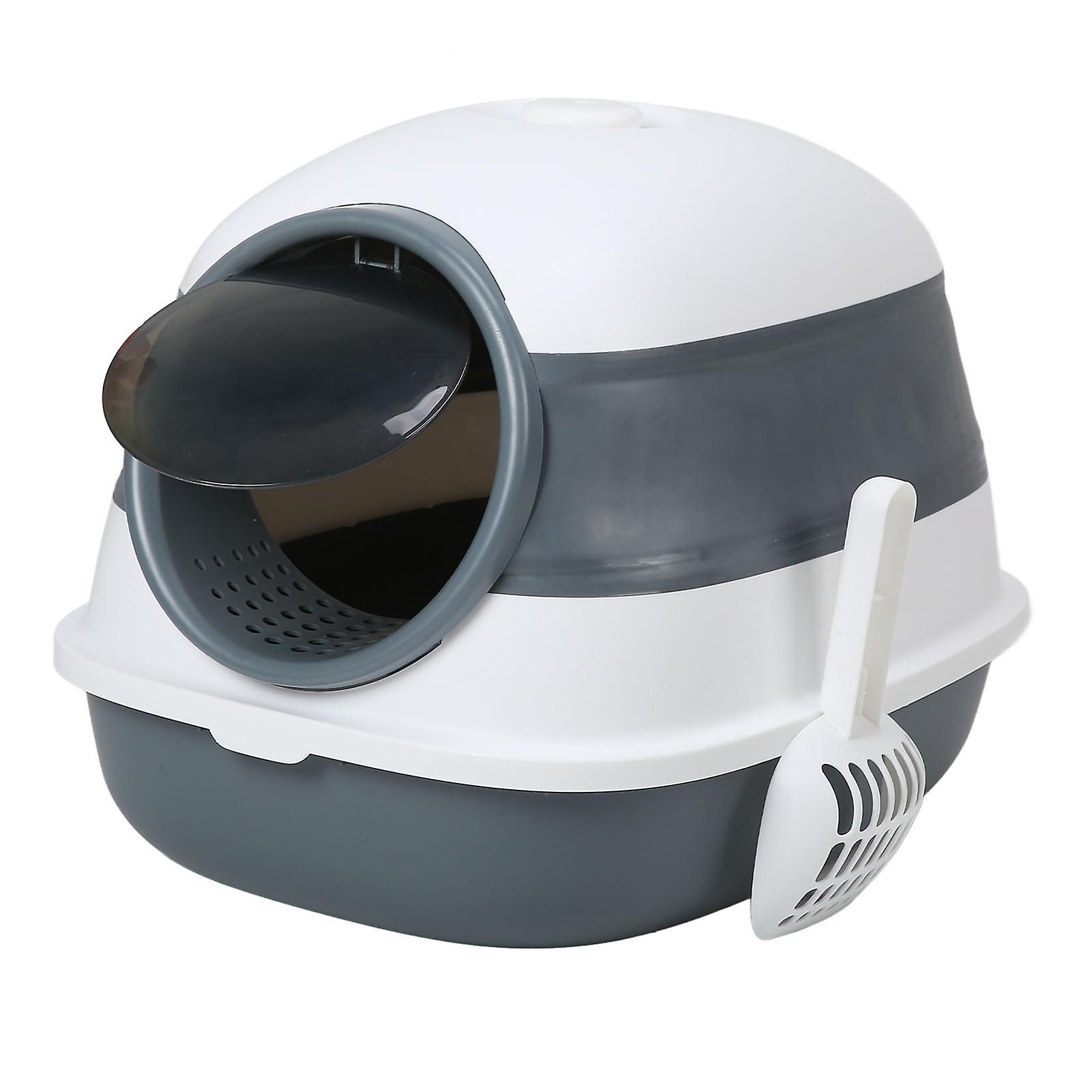 Cat Toilet Litter Box Fully Enclosed Splash Proof Odorless Hooded Cat Litter Pan with Lid for Cats Kittens
