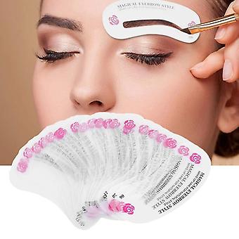 24 Pcs Eyebrow Shaping Stencils, Eyebrow Grooming Stencil Kit Shaping Templates Diy Tools