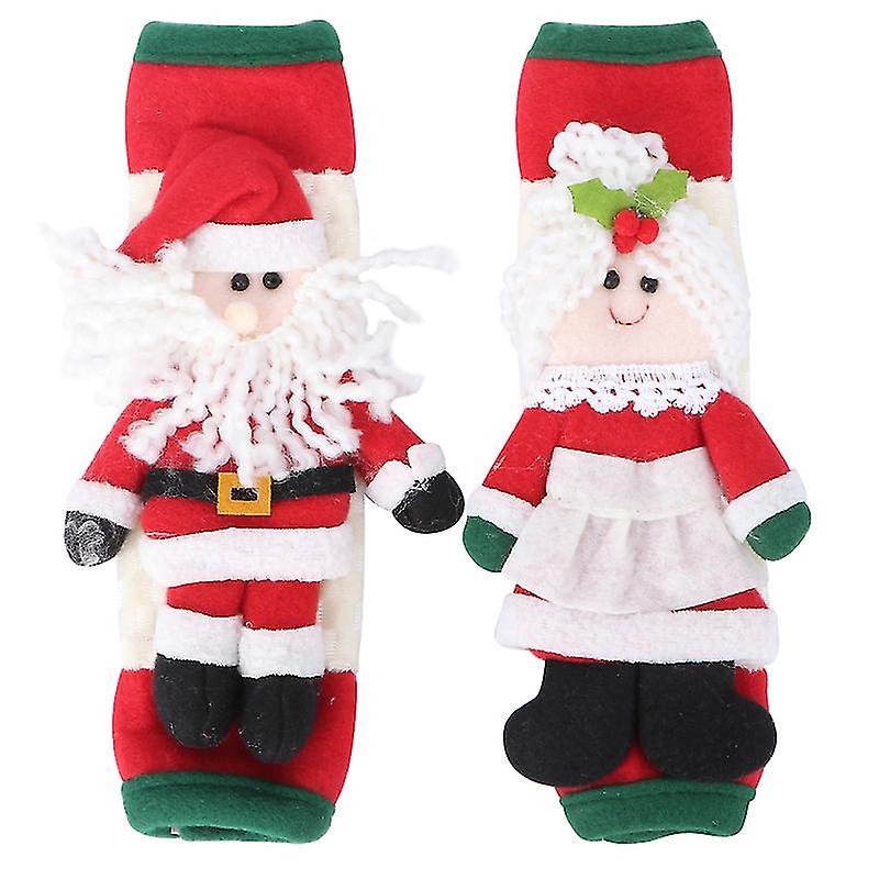2pcs Christmas Refrigerator Door Handle Cover