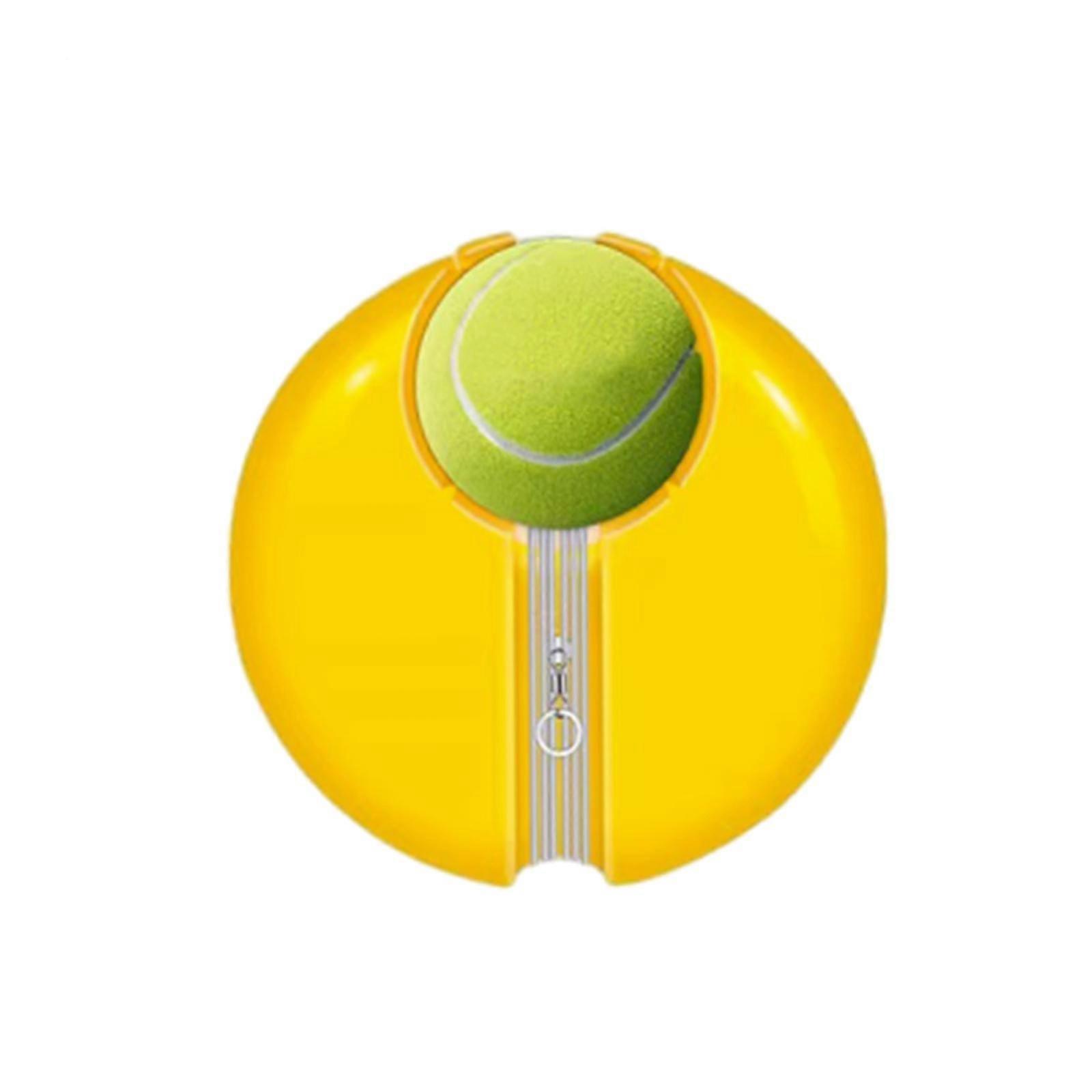Solo Tennis Trainer Professional Tennis Training Tool for Game Park Backyard Yellow