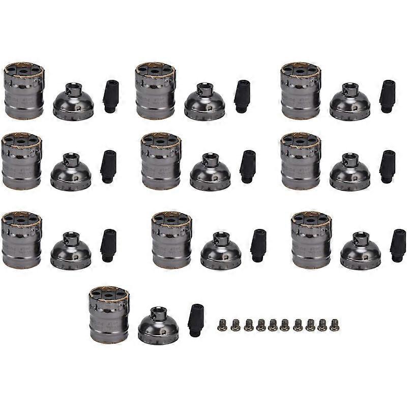 10pcs Retro Lamp Holder Durable Stylish Aluminum Ceiling Bulb Socket for E26 E27 Bulb