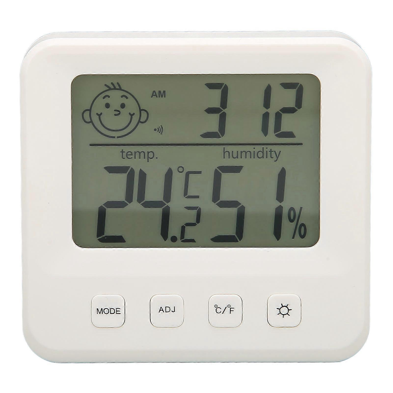 Indoor Temperature Humidity Monitor Smile Display High Accuracy Reading Digital Hygrometer with 45 Degree Foldable Stand NO.6387