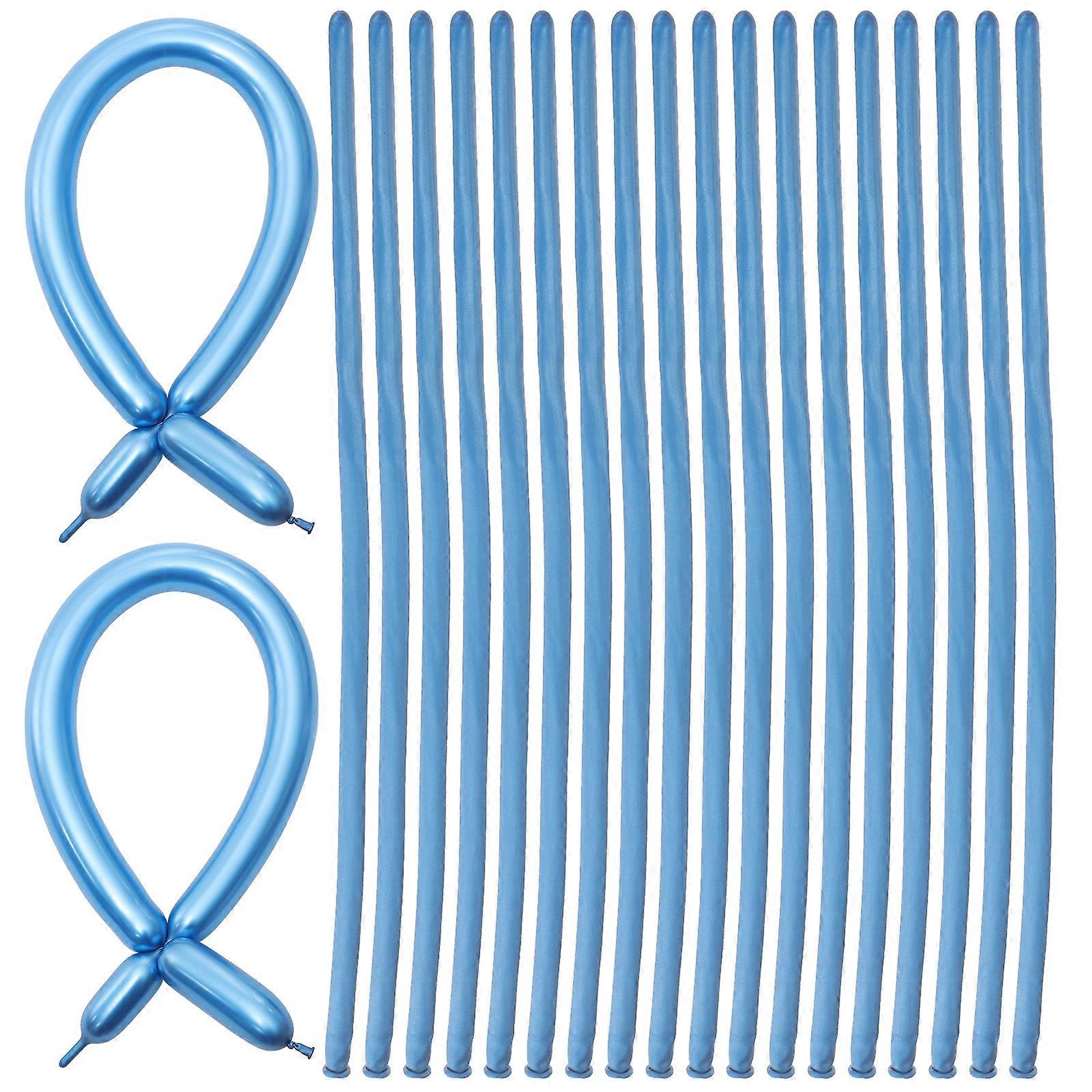100Pcs Long Balloons Latex Twisting Balloon Party Festive Balloons for Animals Modeling Blue
