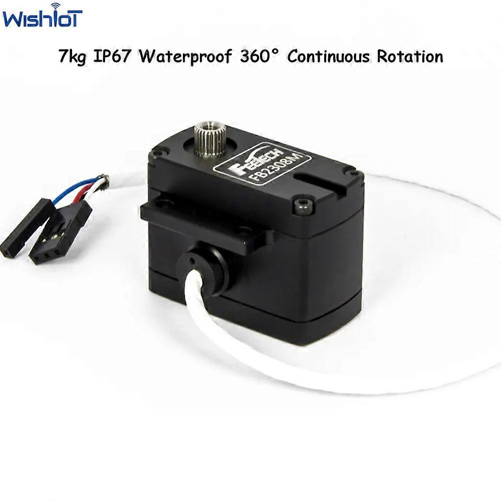7kg 12v 360 Degree Continuous Rotation Servo Metal Case Steel Gear Brushless Ip67 Waterproof Analog Feedback Servo For Robotic