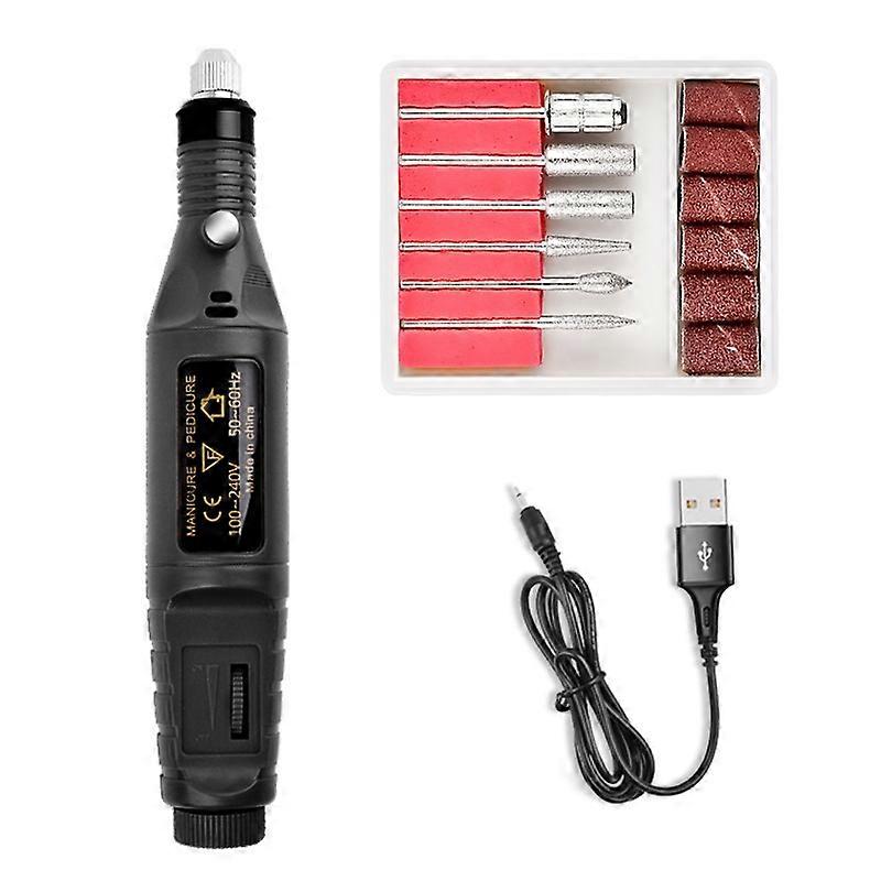 1 Pcs USB Charging Multi-color Electric Grinding Machine Pen Mini Portable Electric Polish Grinding Adjustable Manicure Tool Kit