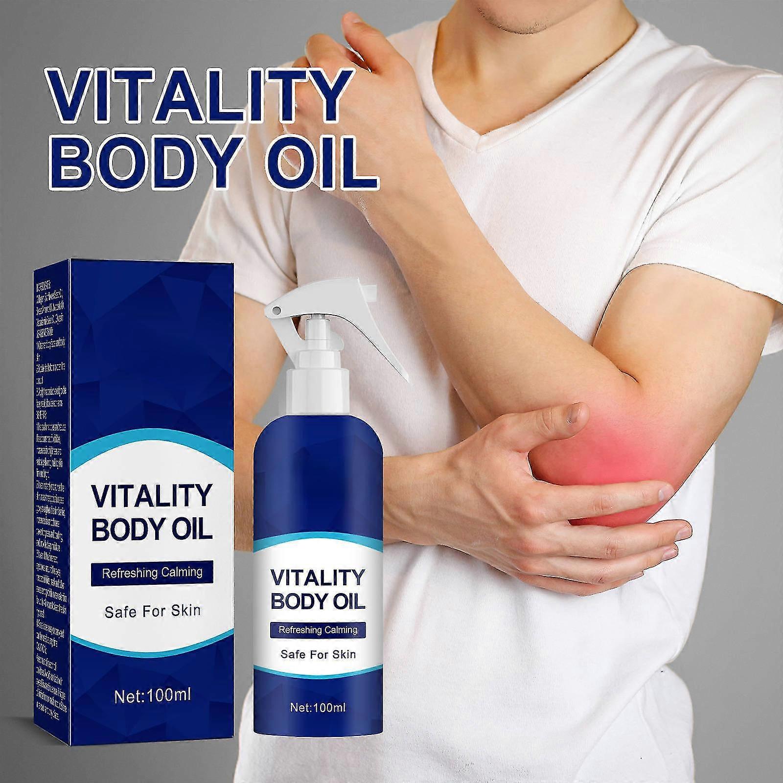 Vitality Body Oil, תרסיס שמן גוף יבש ומרענן לעור, קרם לחות לעור, שמן גוף לריח נעים ורענן