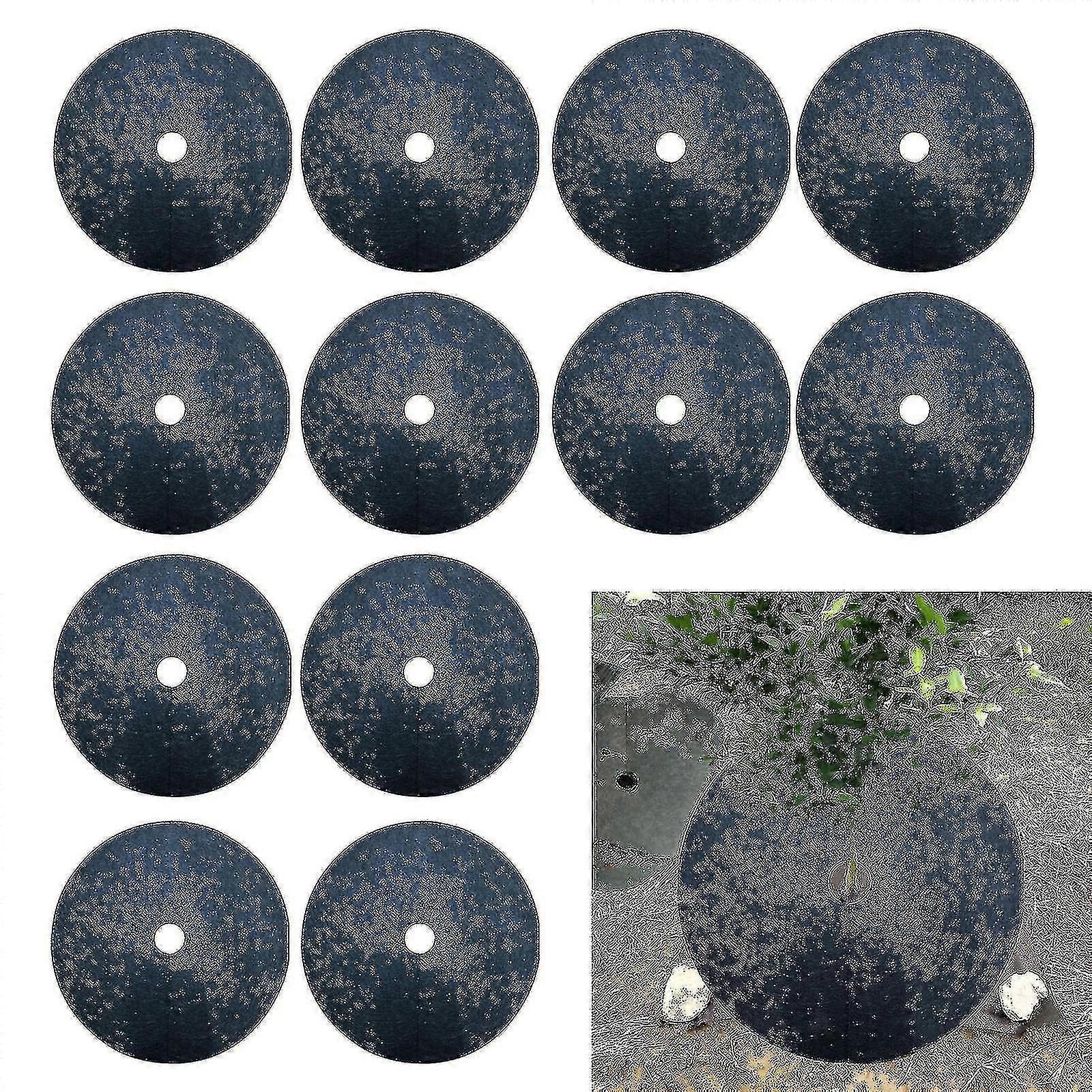 12pcs Mulch Ring Tree Protection Pads Non Woven Tree Protection Weed Pads 15cm Diameter