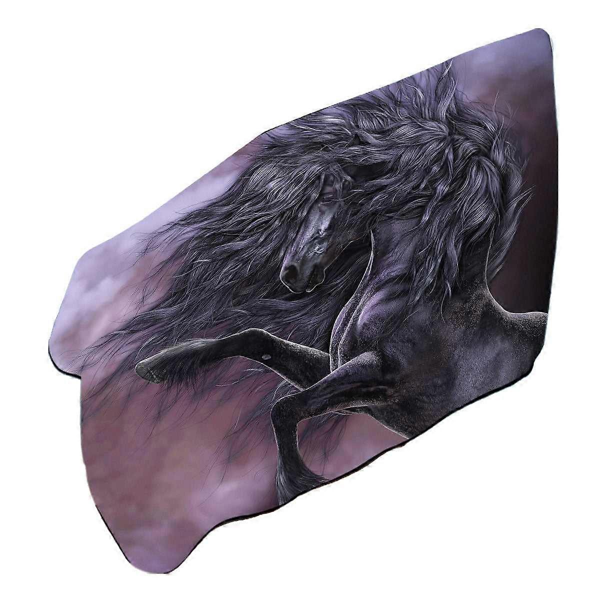 Fabulous Black Horse The Ebony Fire 超细纤维沙滩巾