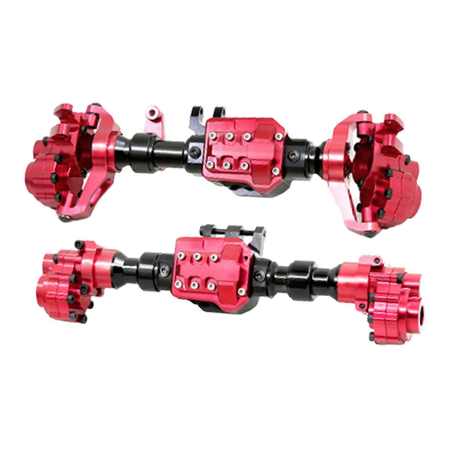 RC Front Rear Axle Housing Upgrade Part Sturdy for 1/10 RC Crawler Parts DIY Red Front Rear Axle
