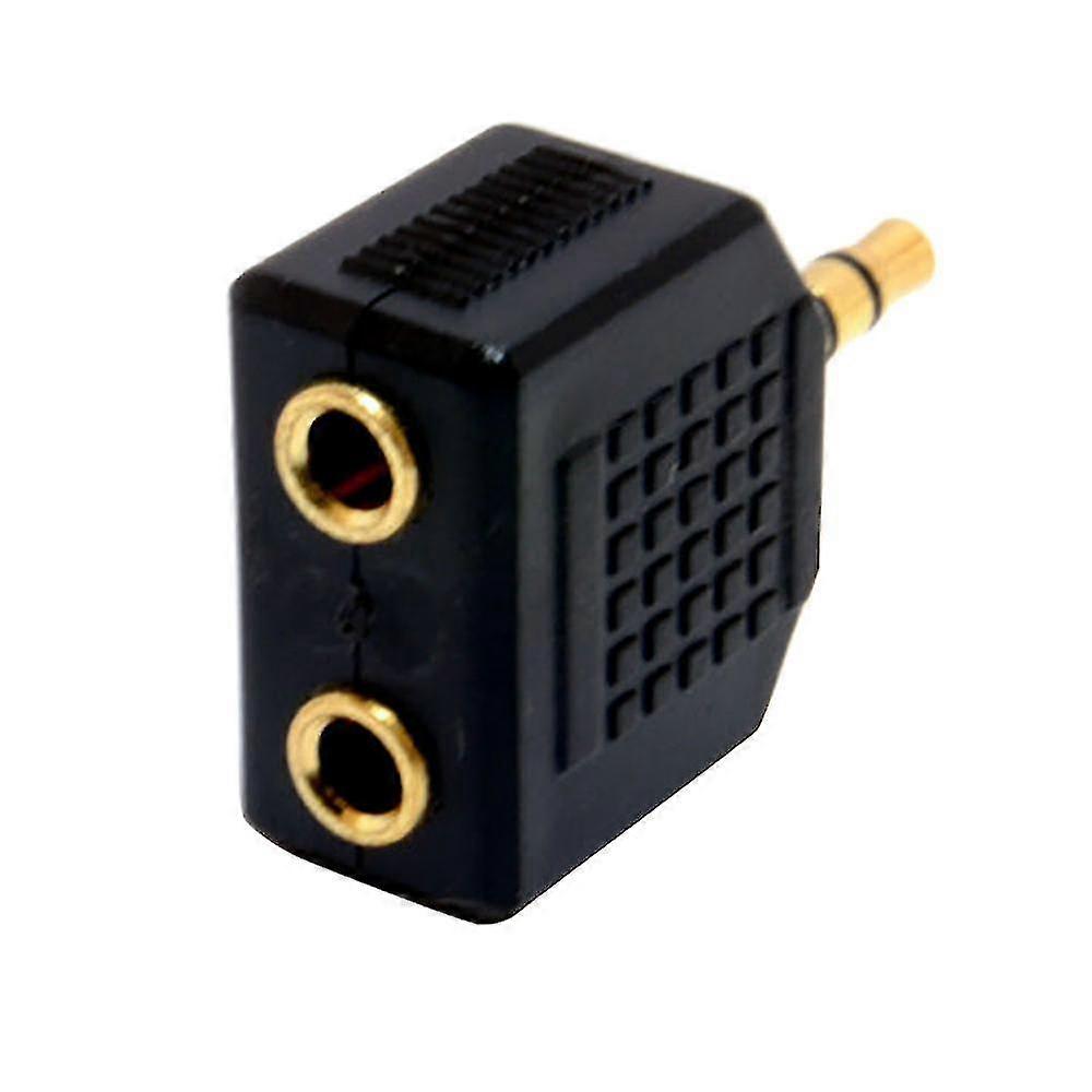 3.5mm Stereo Jack Headphone Splitter Adaptor 1 Plug To 2 Sockets