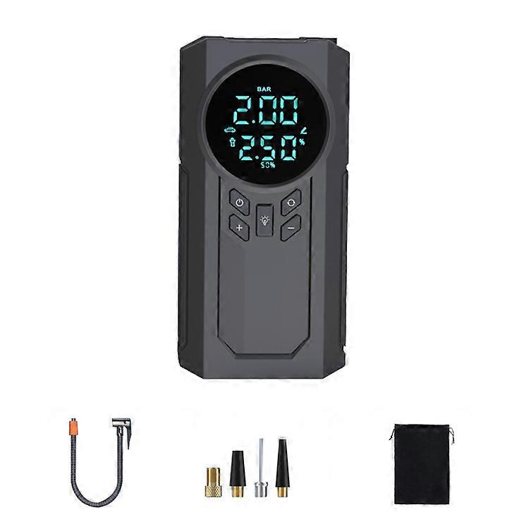 مضخة قابلة للنفخ للسيارة المحمولة مطورة مع شحن لاسلكي ومصدر طاقة بدء التشغيل في حالات الطوارئ